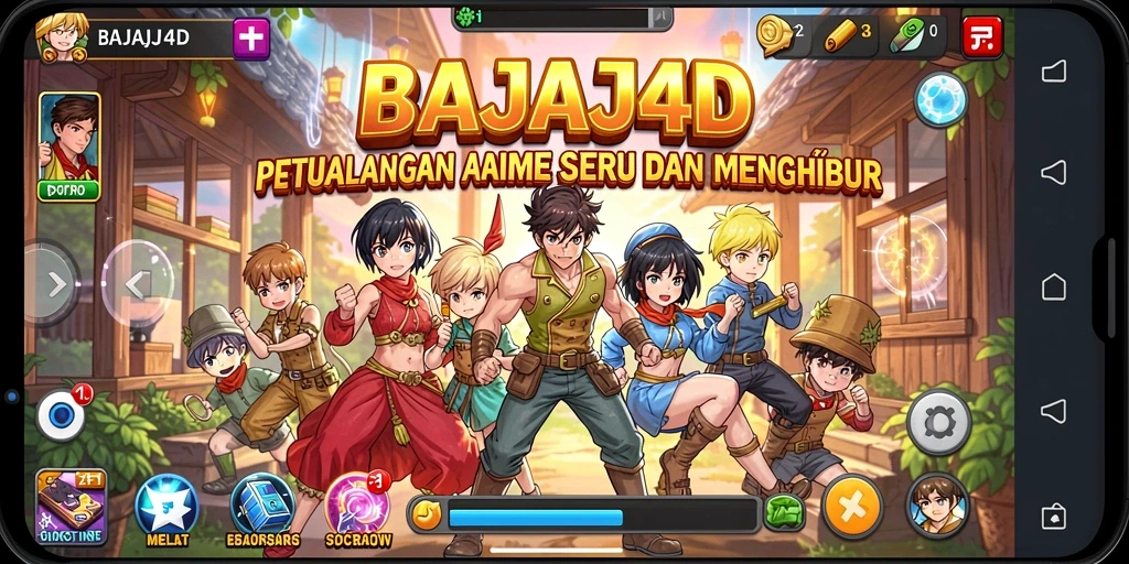 Tampilan gameplay BAJAJ4D dengan karakter Anime yang beraksi.
