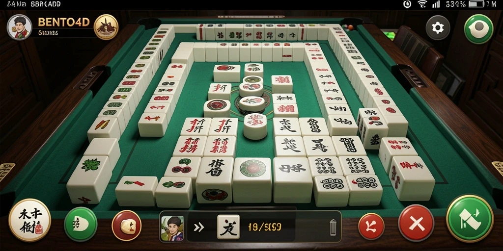 Tampilkan gameplay seru BENTO4D dalam permainan Mahjong.