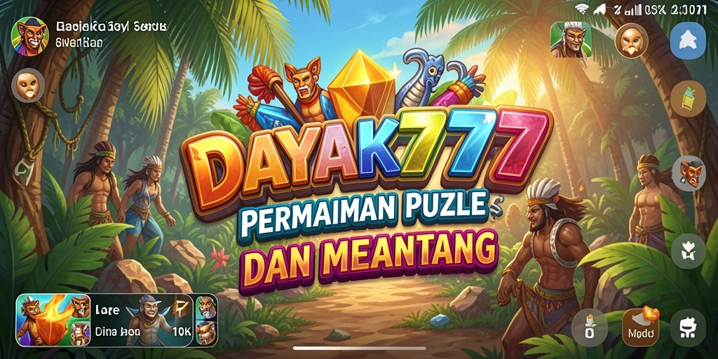 Tampilan gameplay <strong>DAYAK777</strong> yang penuh warna dan menarik.