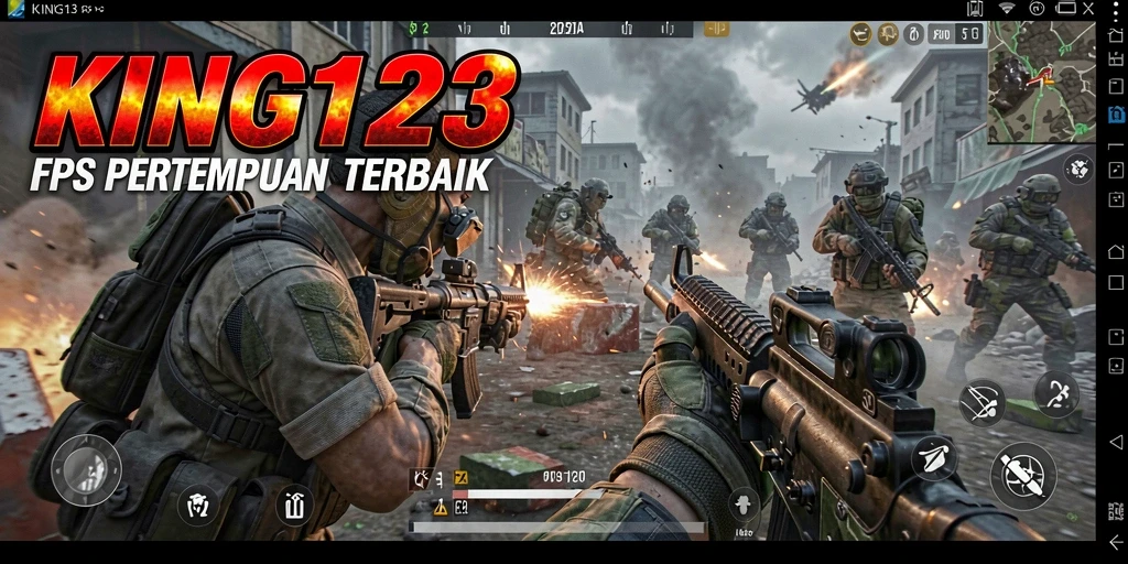 Tampilan gameplay KING123 yang penuh aksi dan strategi pertempuran.