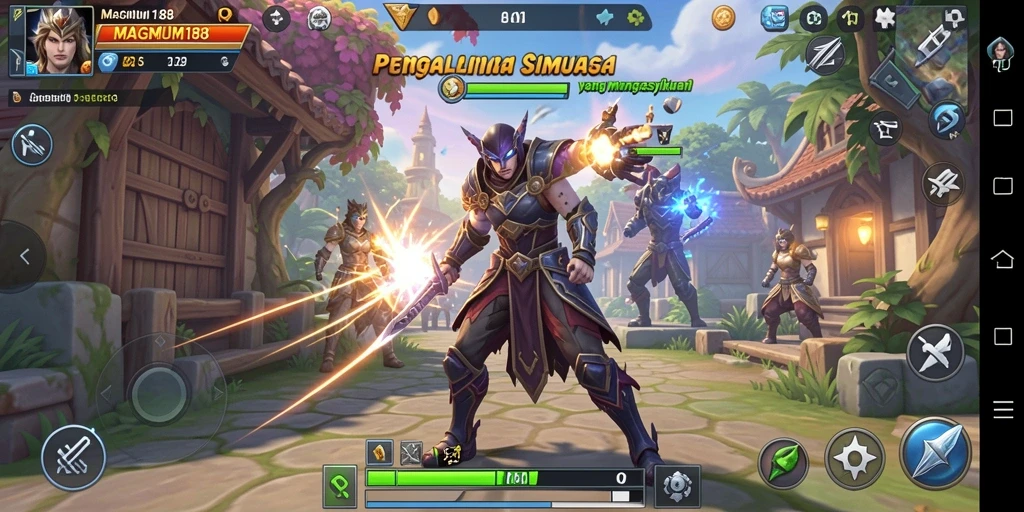Screenshot utama MAGNUM188 menampilkan gameplay simulasi yang menarik.