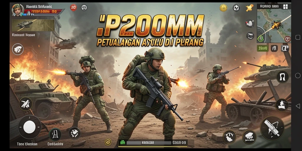 Tampilan gameplay P200M dengan aksi yang mendebarkan.