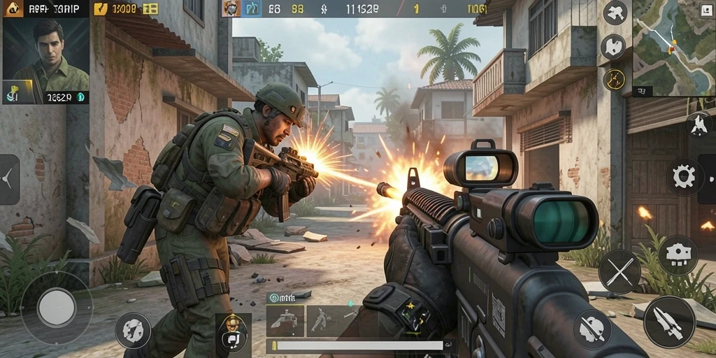 Gameplay intens dalam RP62RP dengan aksi tembak-menembak yang seru.