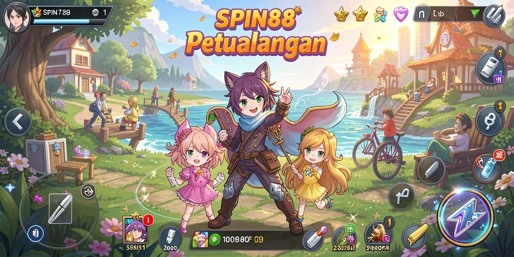 Screenshot gameplay SPIN88 menunjukkan karakter Anime dalam aksi yang mendebarkan.