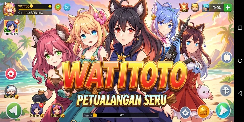 Tampilan seru dari gameplay WATITOTO yang penuh warna dan karakter menarik.